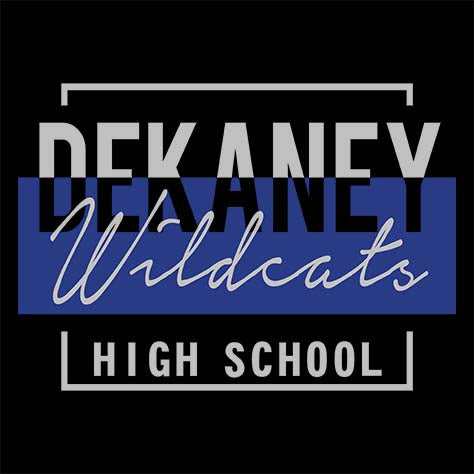 Dekaney High School Wildcats Black Garment Design 05