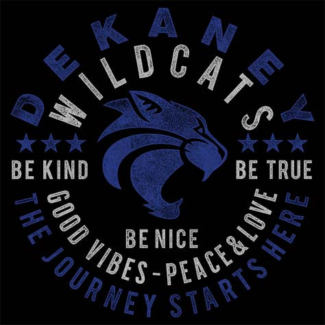 Dekaney High School Wildcats Black Garment Design 16