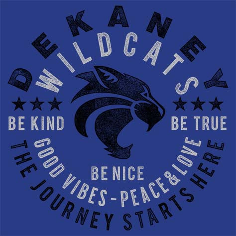 Dekaney High School Wildcats Royal Blue Garment Design 16