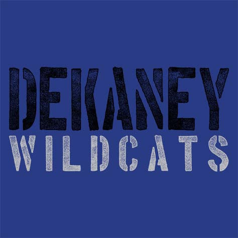 Dekaney High School Wildcats Royal Blue Garment Design 17