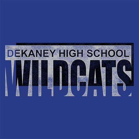 Dekaney High School Wildcats Royal Blue Garment Design 22