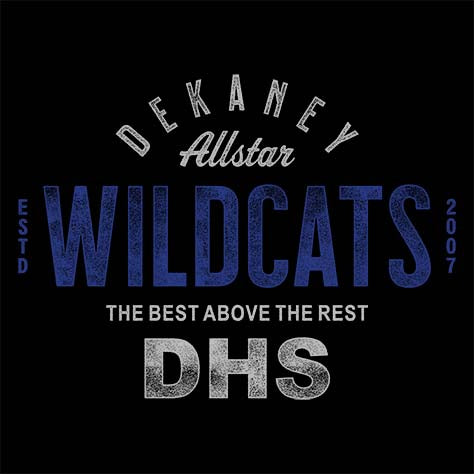 Dekaney High School Wildcats Black Garment Design 40