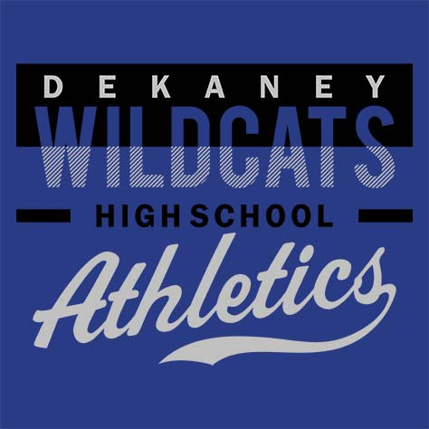 Dekaney High School Wildcats Royal Blue Garment Design 48