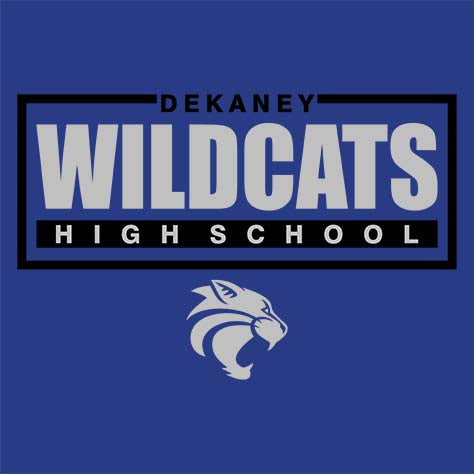 Dekaney High School Wildcats Royal Blue Garment Design 49