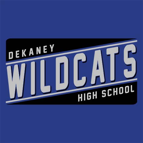 Dekaney Wildcats Premium Royal Blue T-shirt - Design 84