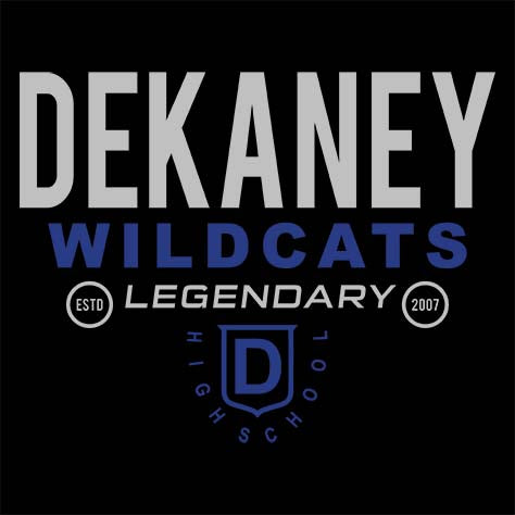 Dekaney High School Wildcats Black Garment Design 03