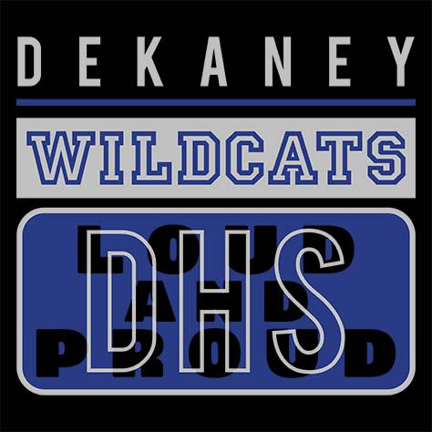 Dekaney High School Wildcats Black Garment Design 86