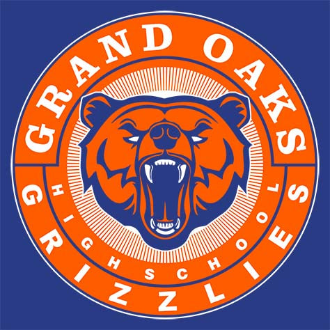 Grand Oaks Grizzlies Premium Royal T-shirt - Design 02