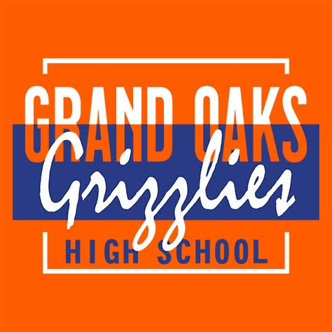 Grand Oaks High School Grizzlies Orange Garment Design 05