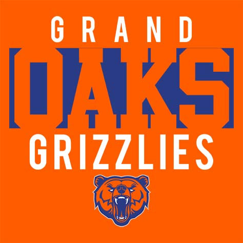 Grand Oaks High School Grizzlies Orange Garment Design 06