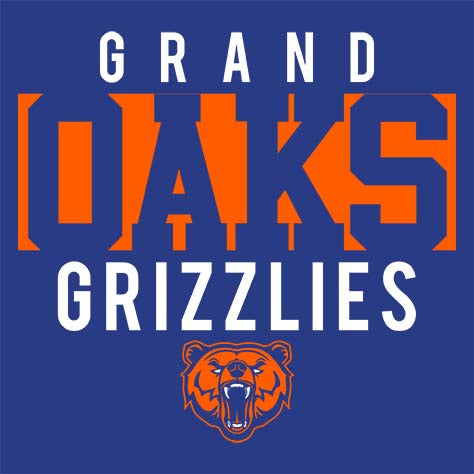 Grand Oaks High School Grizzlies Royal Blue Garment Design 06