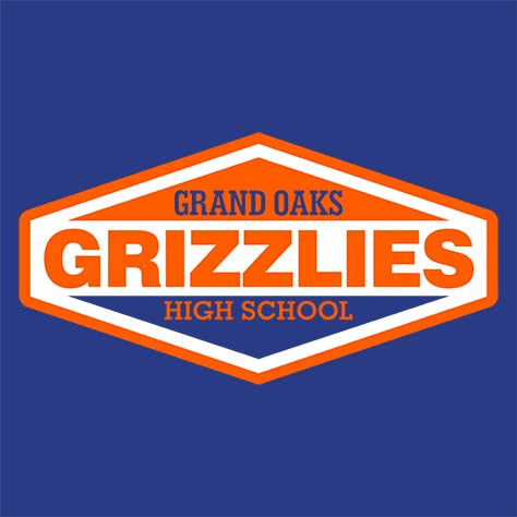 Grand Oaks Grizzlies Premium Royal T-shirt - Design 09