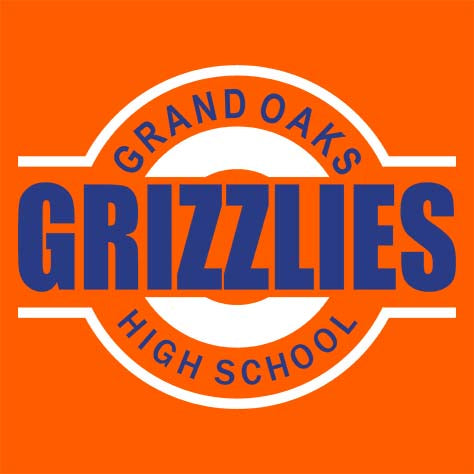 Grand Oaks High School Grizzlies Orange Garment Design 11