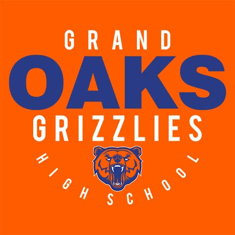 Grand Oaks Grizzlies Premium Orange T-shirt - Design 12