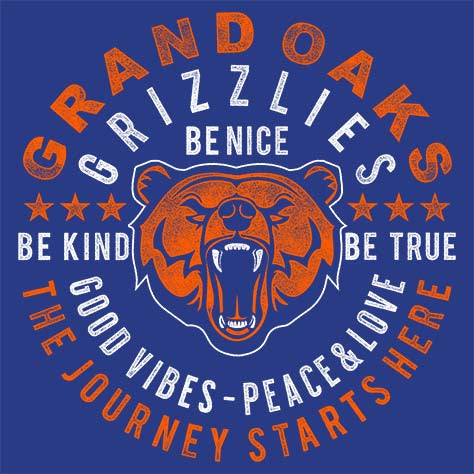 Grand Oaks Grizzlies Premium Royal Hoodie - Design 16