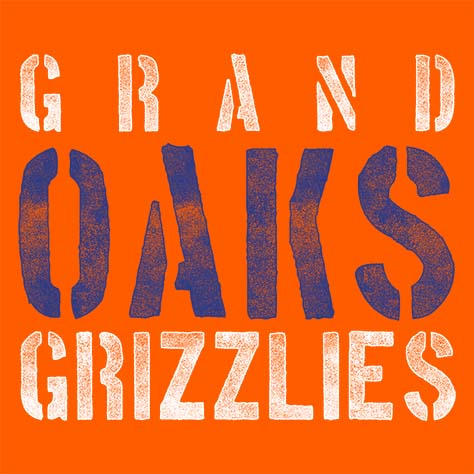 Grand Oaks Grizzlies Premium Orange T-shirt - Design 17