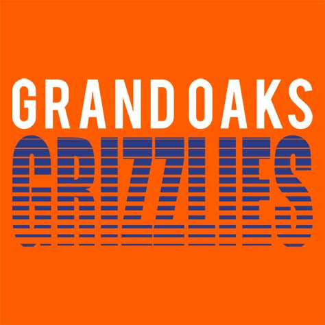 Grand Oaks Grizzlies Premium Orange T-shirt - Design 24