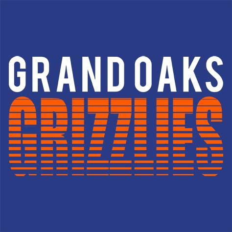 Grand Oaks Grizzlies Premium Royal T-shirt - Design 24