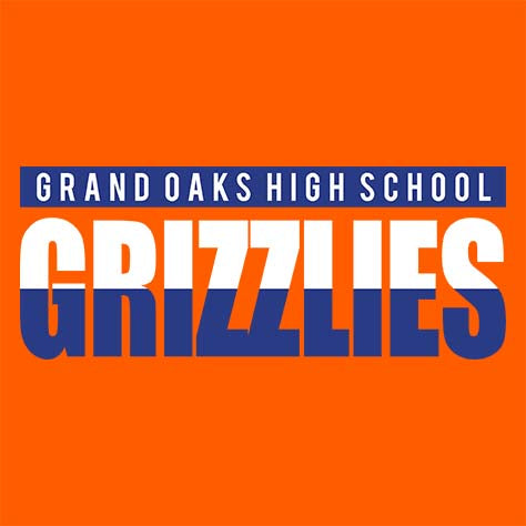 Grand Oaks High School Grizzlies Orange Garment Design 25