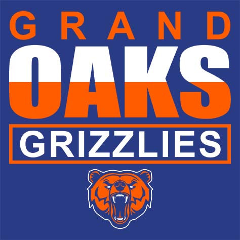 Grand Oaks Grizzlies Premium Royal T-shirt - Design 29