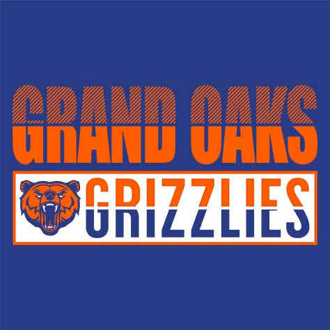 Grand Oaks Grizzlies Premium Royal Hoodie - Design 31