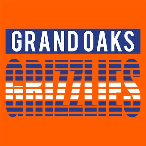 Grand Oaks Grizzlies Premium Orange T-shirt - Design 35