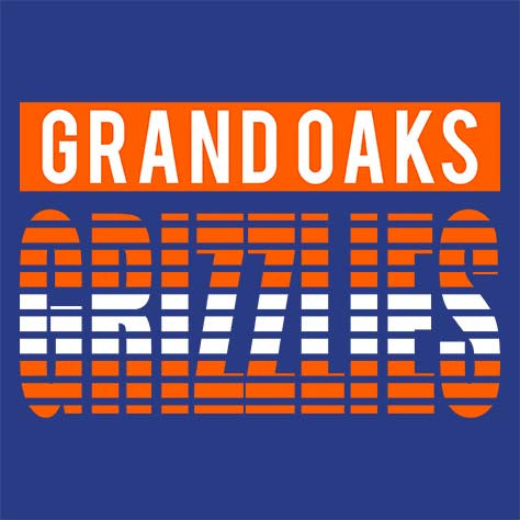 Grand Oaks Grizzlies Premium Royal T-shirt - Design 35