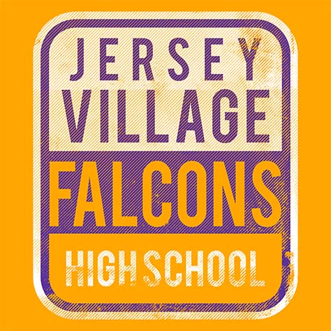 Jersey Village High School Falcons Gold Garment Design 01