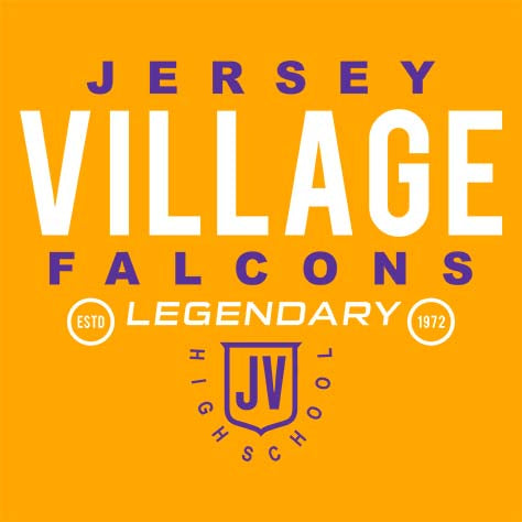Jersey Village High School Falcons Gold Garment Design 03