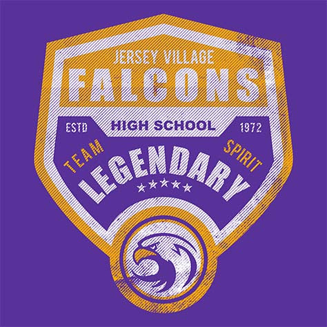 Jersey Village High School Falcons Purple Garment Design 14