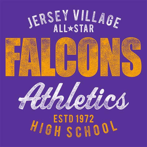 Jersey Village Falcons Premium Purple T-shirt - Design 34