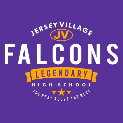 Jersey Village High School Falcons Purple Garment Design 44