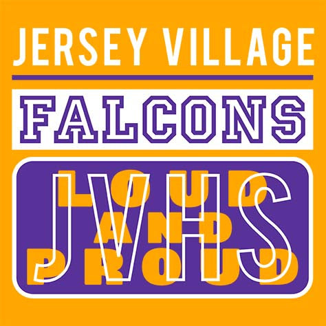 Jersey Village High School Falcons Gold Garment Design 86