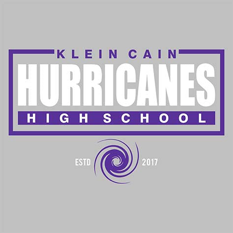 Klein Cain High School Hurricanes Sports Grey Garment Design 49