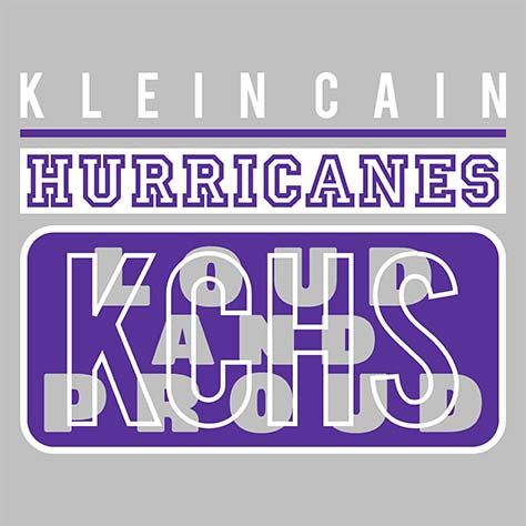 Klein Cain High School Hurricanes Sports Grey Garment Design 86