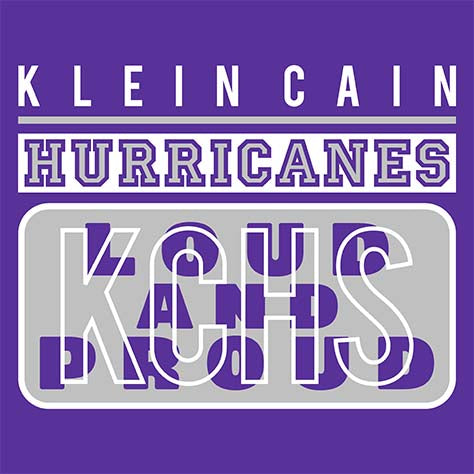 Klein Cain High School Hurricanes Purple Garment Design 86