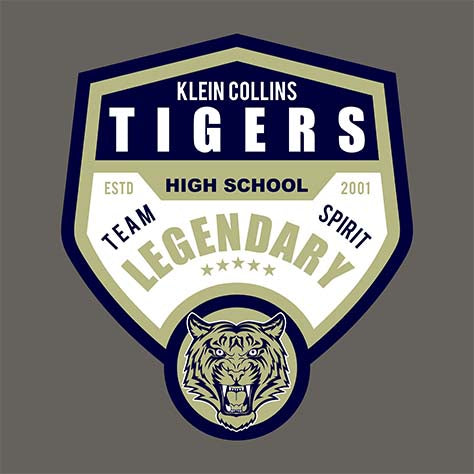 Klein Collins High School Tigers Charcoal Garment 14