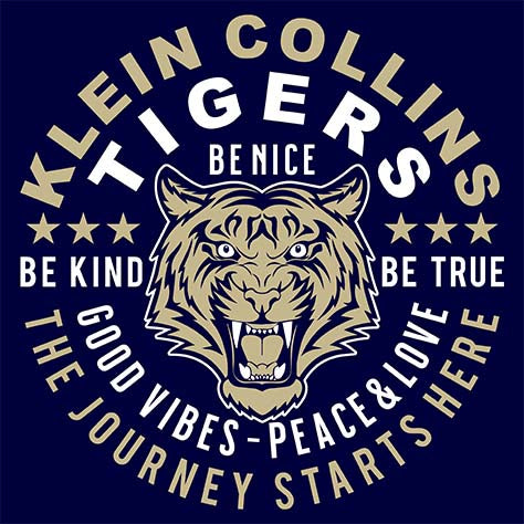 Klein Collins Tigers Premium Navy Hoodie - Design 16