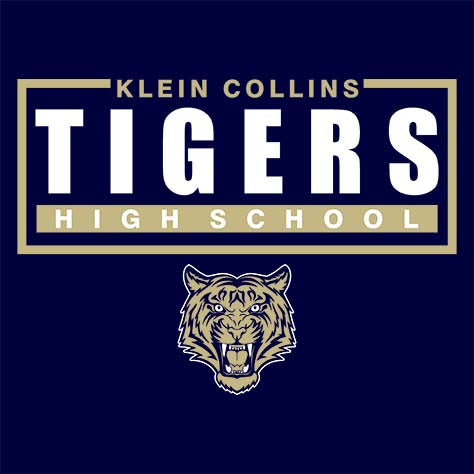 Klein Collins Tigers Premium Navy T-shirt - Design 49