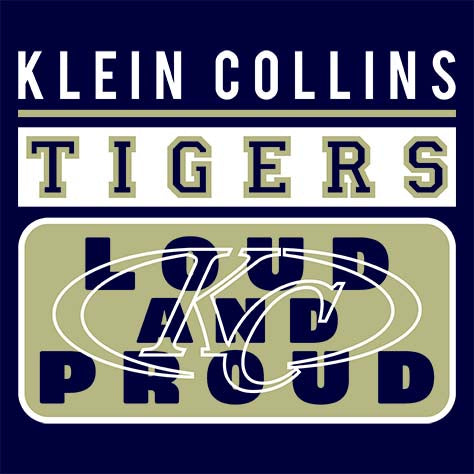 Klein Collins Tigers Premium Navy T-shirt - Design 86