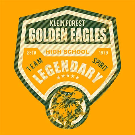 Klein Forest Golden Eagles Premium Gold T-shirt - Design 14