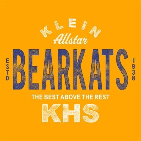 Klein High School Bearkats Gold Garment 40