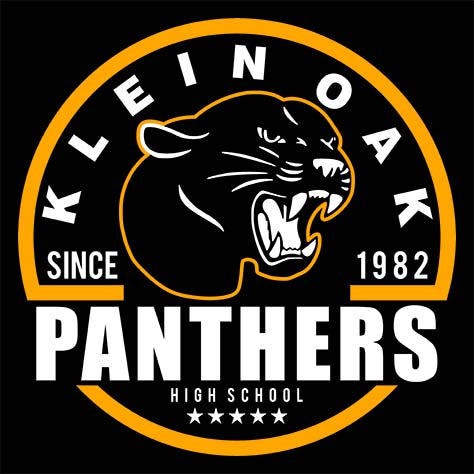 Klein Oak Panthers Premium Black Hoodie - Design 04