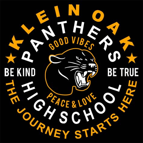 Klein Oak Panthers Premium Black Hoodie - Design 16