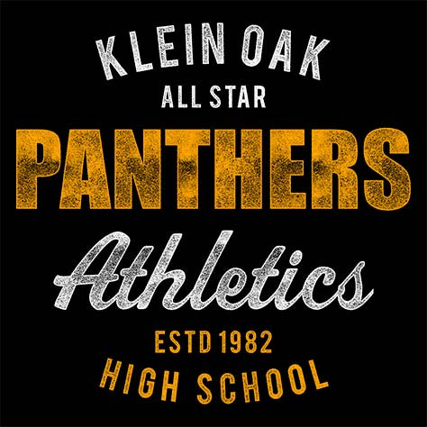 Klein Oak High School Panthers Black Garment 34