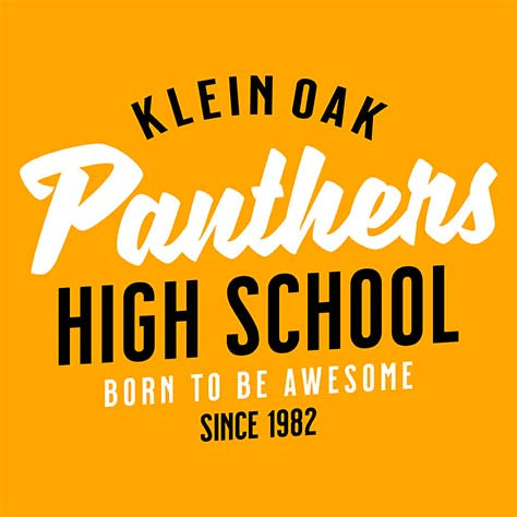 Klein Oak Panthers - Design 74 - Gold Garment