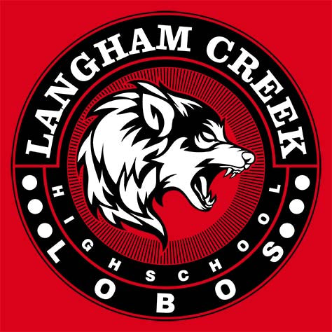 Langham Creek High School Lobos Red Garment Design 02