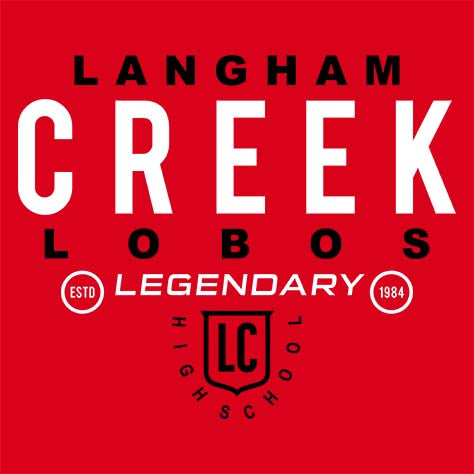 Langham Creek High School Lobos Red Garment Design 03