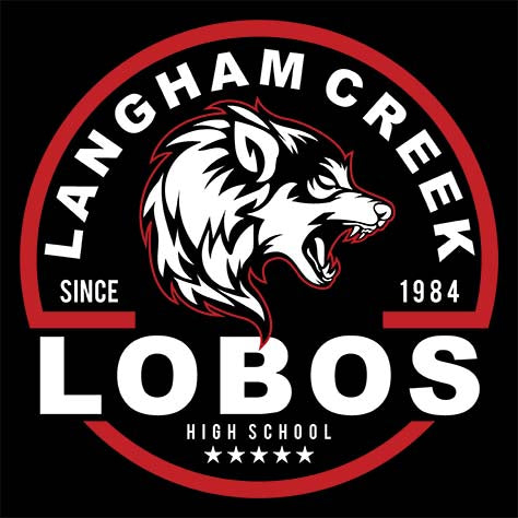 Langham Creek Lobos Premium Black T-shirt - Design 04