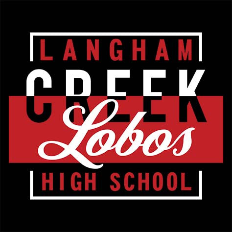 Langham Creek Lobos Premium Black T-shirt - Design 05